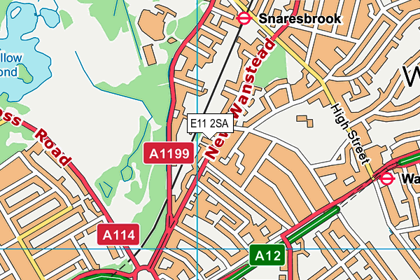 E11 2SA map - OS VectorMap District (Ordnance Survey)