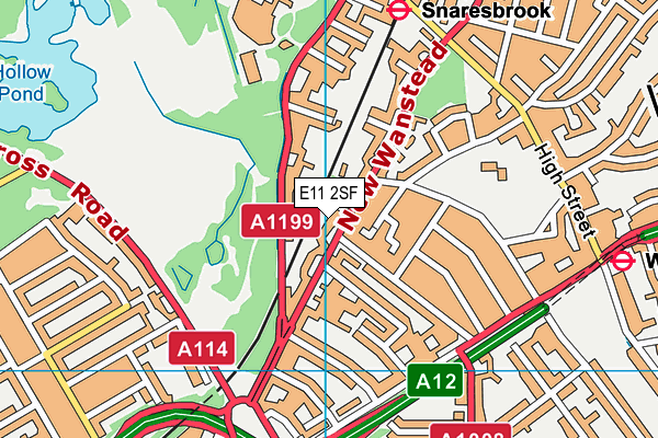 E11 2SF map - OS VectorMap District (Ordnance Survey)