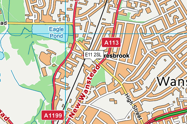 E11 2SL map - OS VectorMap District (Ordnance Survey)