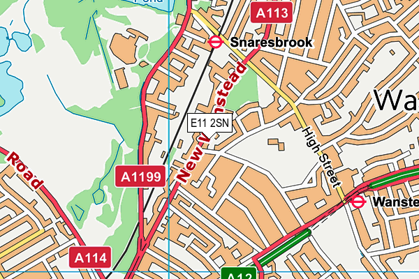 E11 2SN map - OS VectorMap District (Ordnance Survey)