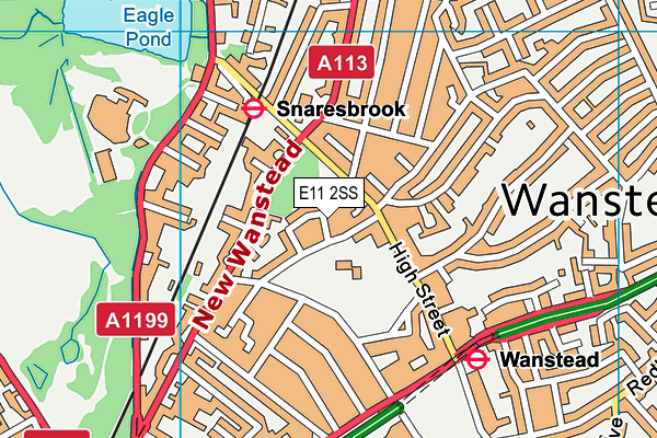 Wanstead Church School map (E11 2SS) - OS VectorMap District (Ordnance Survey)