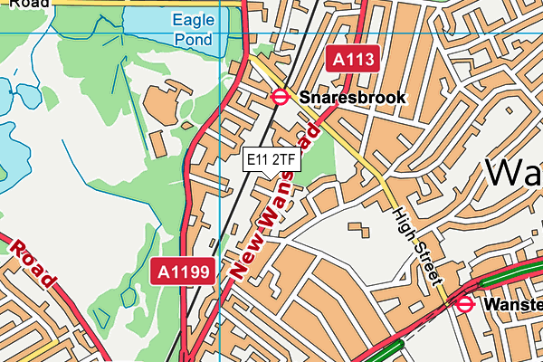 E11 2TF map - OS VectorMap District (Ordnance Survey)