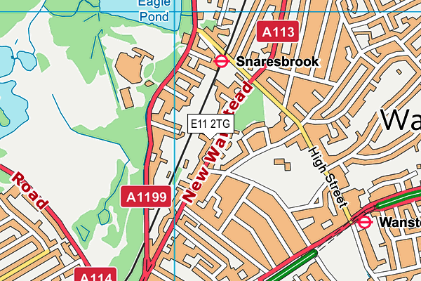 E11 2TG map - OS VectorMap District (Ordnance Survey)