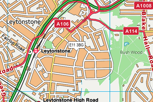 E11 3BG map - OS VectorMap District (Ordnance Survey)