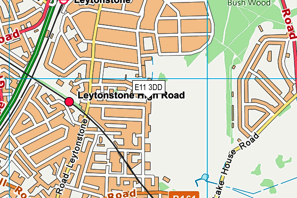 E11 3DD map - OS VectorMap District (Ordnance Survey)