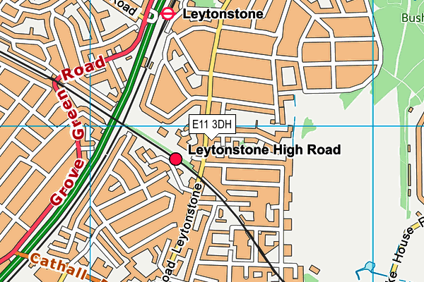 E11 3DH map - OS VectorMap District (Ordnance Survey)