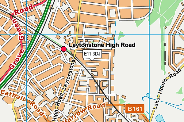 E11 3DJ map - OS VectorMap District (Ordnance Survey)