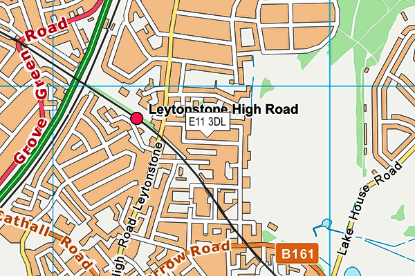 E11 3DL map - OS VectorMap District (Ordnance Survey)