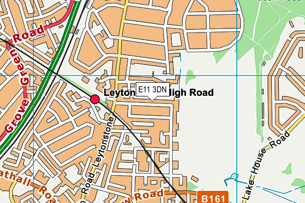 E11 3DN map - OS VectorMap District (Ordnance Survey)