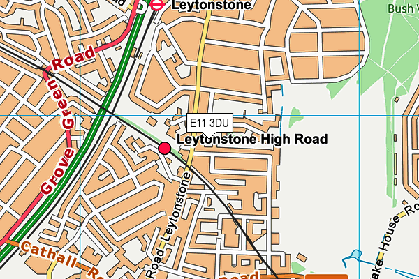 E11 3DU map - OS VectorMap District (Ordnance Survey)