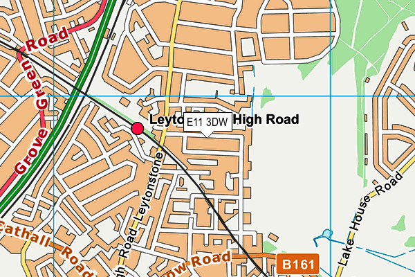 E11 3DW map - OS VectorMap District (Ordnance Survey)