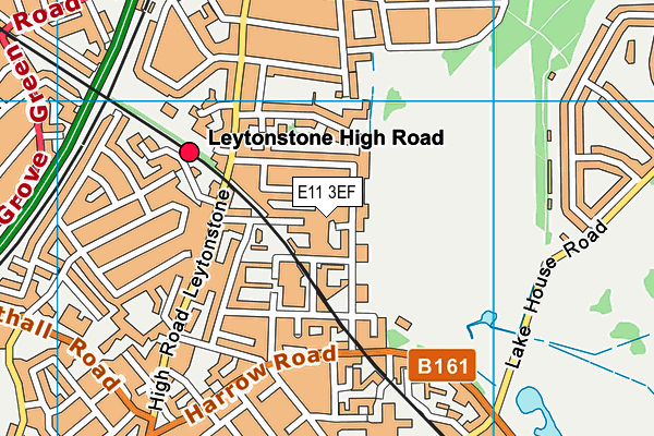 E11 3EF map - OS VectorMap District (Ordnance Survey)