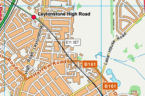 E11 3ET map - OS VectorMap District (Ordnance Survey)