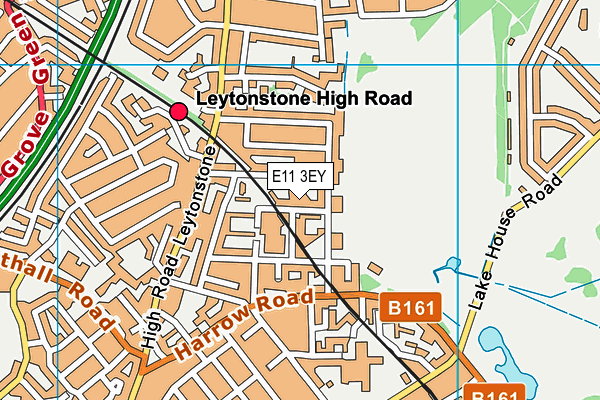 E11 3EY map - OS VectorMap District (Ordnance Survey)