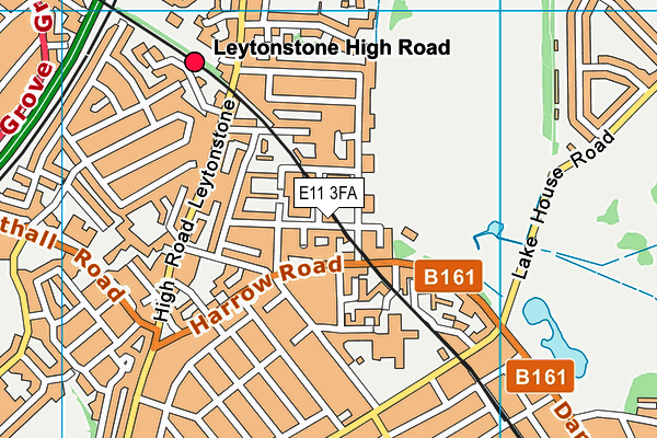 E11 3FA map - OS VectorMap District (Ordnance Survey)