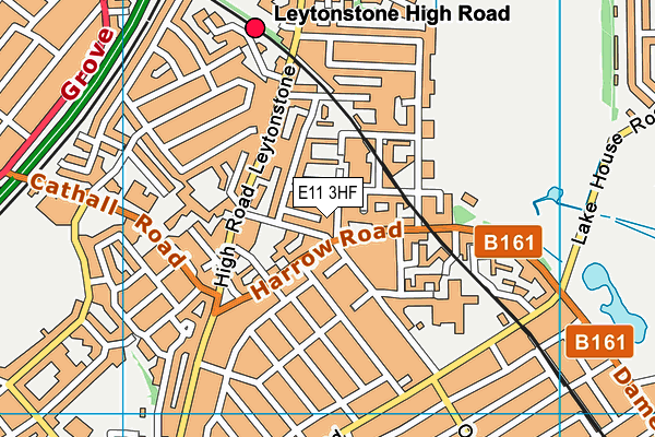 E11 3HF map - OS VectorMap District (Ordnance Survey)