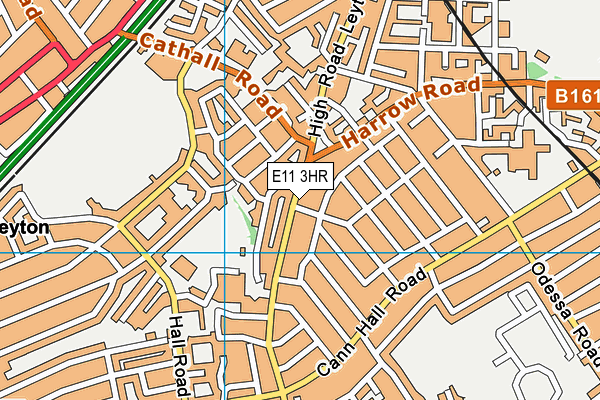 E11 3HR map - OS VectorMap District (Ordnance Survey)