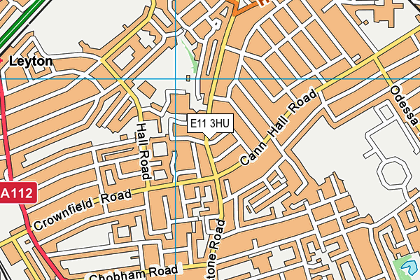 E11 3HU map - OS VectorMap District (Ordnance Survey)