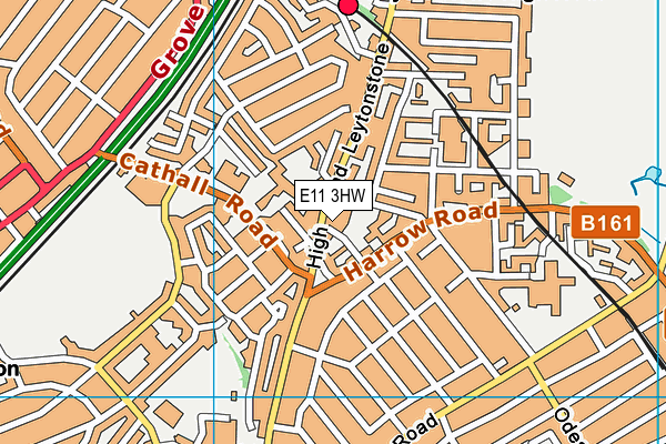 E11 3HW map - OS VectorMap District (Ordnance Survey)