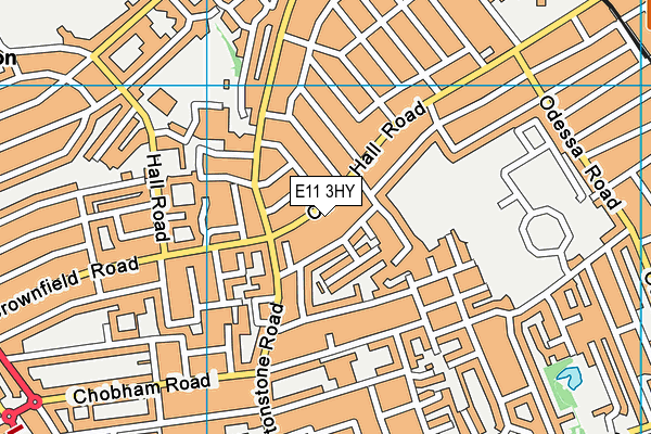 E11 3HY map - OS VectorMap District (Ordnance Survey)