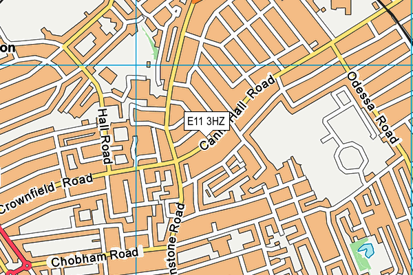 E11 3HZ map - OS VectorMap District (Ordnance Survey)