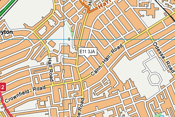 E11 3JA map - OS VectorMap District (Ordnance Survey)