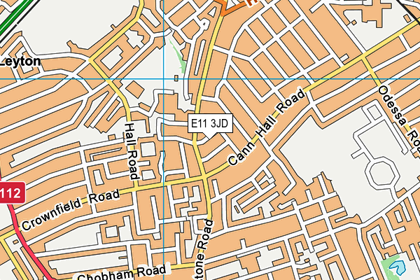 E11 3JD map - OS VectorMap District (Ordnance Survey)