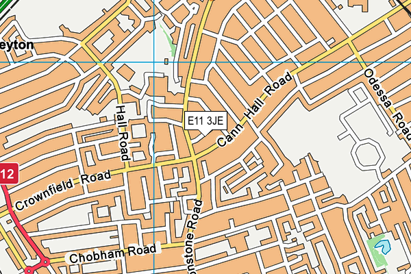 E11 3JE map - OS VectorMap District (Ordnance Survey)