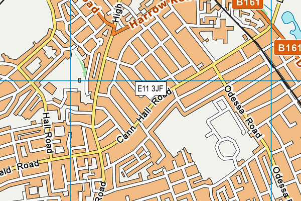 E11 3JF map - OS VectorMap District (Ordnance Survey)