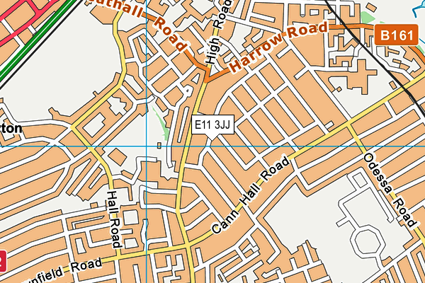 E11 3JJ map - OS VectorMap District (Ordnance Survey)