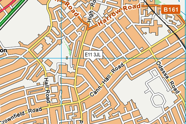 E11 3JL map - OS VectorMap District (Ordnance Survey)