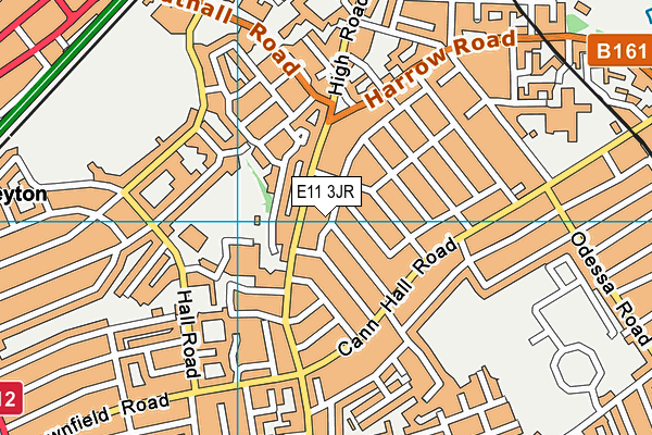 E11 3JR map - OS VectorMap District (Ordnance Survey)