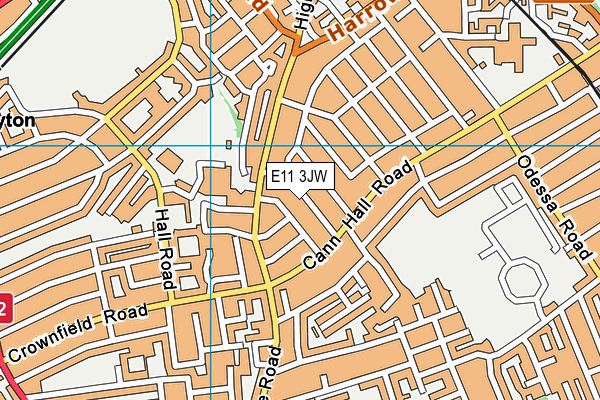 E11 3JW map - OS VectorMap District (Ordnance Survey)