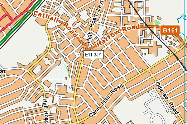 E11 3JY map - OS VectorMap District (Ordnance Survey)