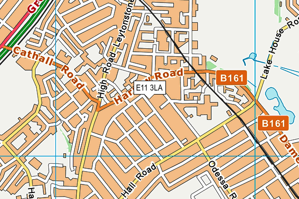 E11 3LA map - OS VectorMap District (Ordnance Survey)