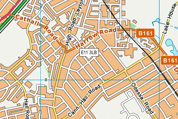 E11 3LB map - OS VectorMap District (Ordnance Survey)
