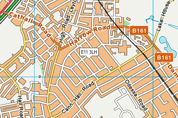 E11 3LH map - OS VectorMap District (Ordnance Survey)