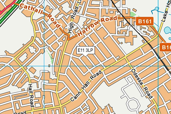 E11 3LP map - OS VectorMap District (Ordnance Survey)