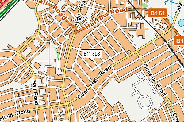 E11 3LS map - OS VectorMap District (Ordnance Survey)