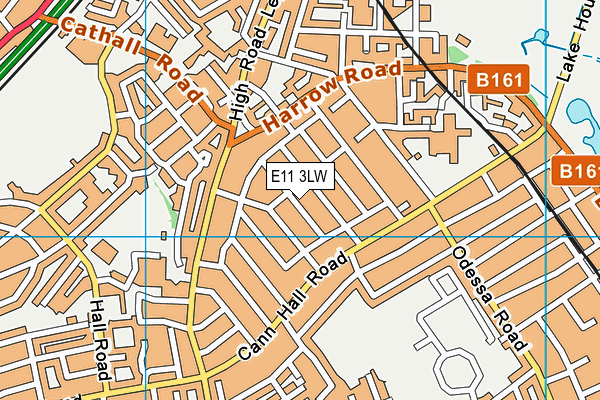 E11 3LW map - OS VectorMap District (Ordnance Survey)