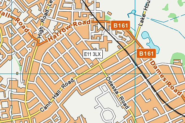 E11 3LX map - OS VectorMap District (Ordnance Survey)