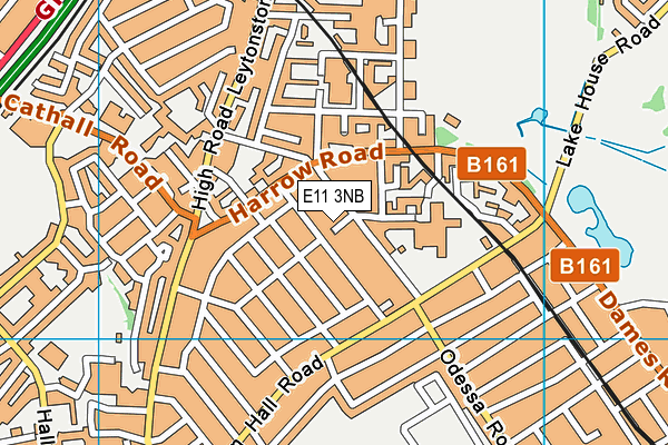 E11 3NB map - OS VectorMap District (Ordnance Survey)