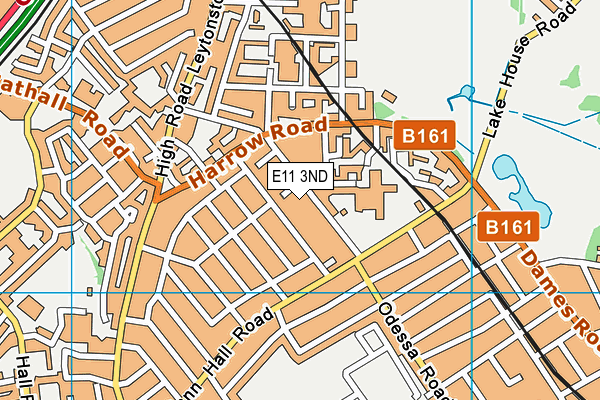 E11 3ND map - OS VectorMap District (Ordnance Survey)