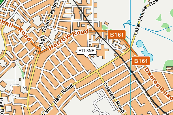 E11 3NE map - OS VectorMap District (Ordnance Survey)