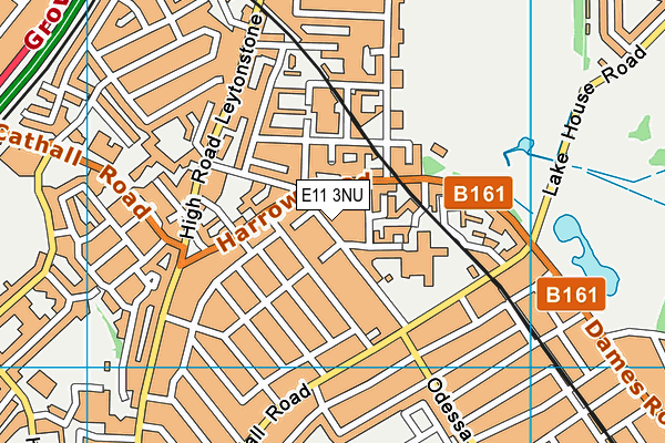 E11 3NU map - OS VectorMap District (Ordnance Survey)