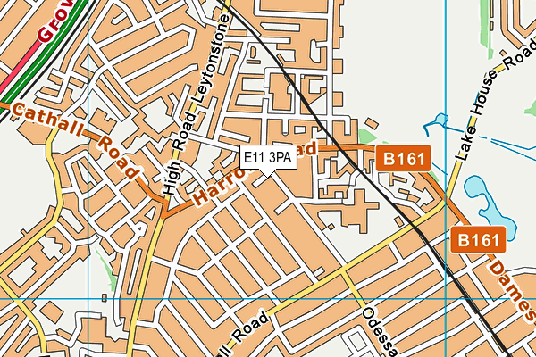 E11 3PA map - OS VectorMap District (Ordnance Survey)