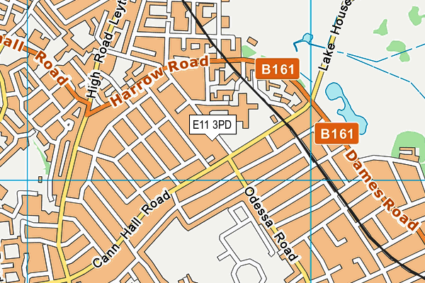 E11 3PD map - OS VectorMap District (Ordnance Survey)