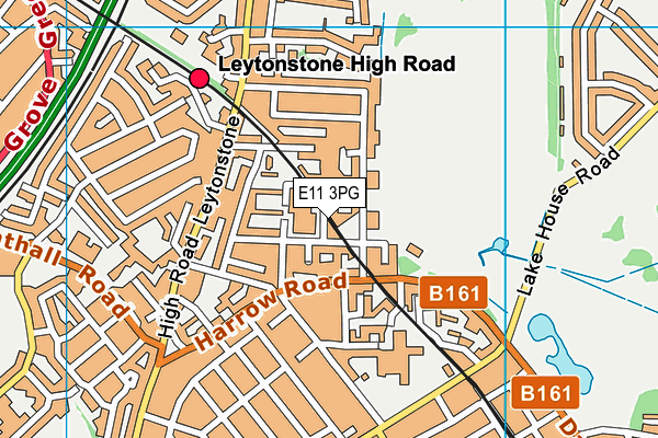 E11 3PG map - OS VectorMap District (Ordnance Survey)