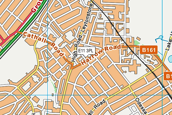 E11 3PL map - OS VectorMap District (Ordnance Survey)