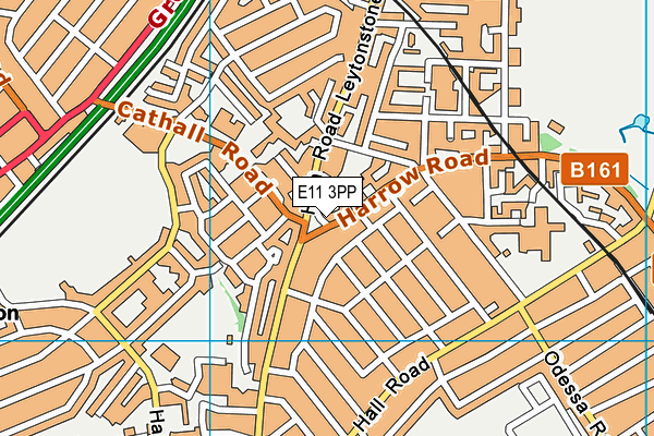 E11 3PP map - OS VectorMap District (Ordnance Survey)